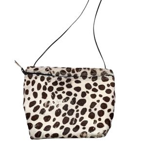 Vintage Carlos Falchi Faux Snow Leopard Crossbody